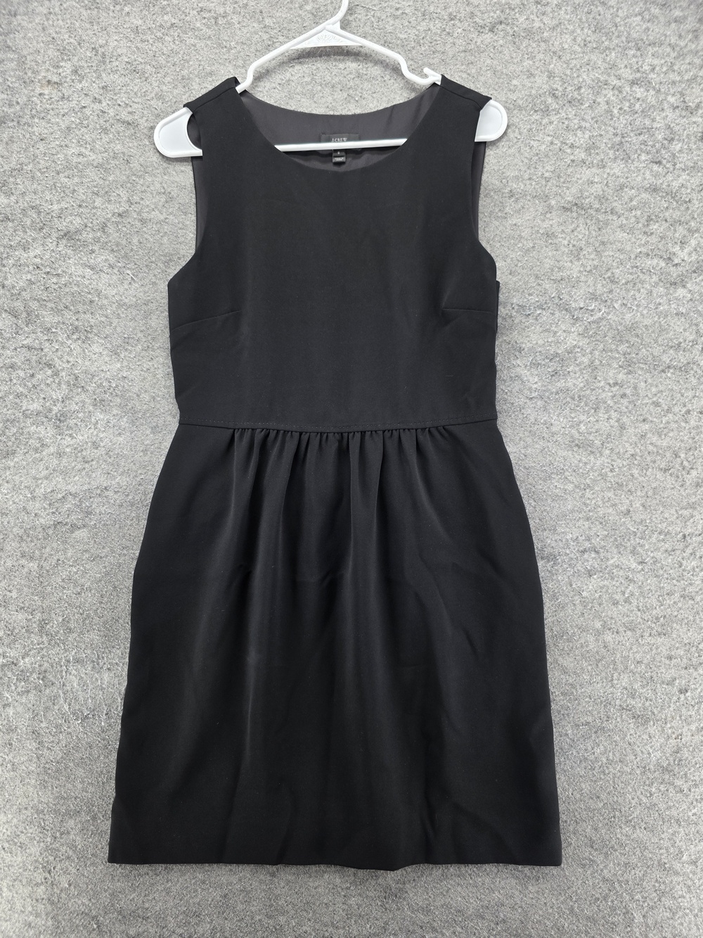 J.CREW Dress Womens 8 Black Fit & Flare Short Sleeveless Scoop Neck Lined Office